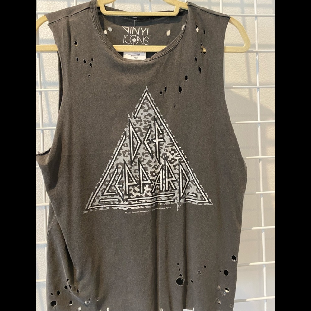 Def Leppard Deconstructed Washed Sleeveless Tee